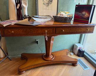 Maitland-Smith Pedestal Console Table 