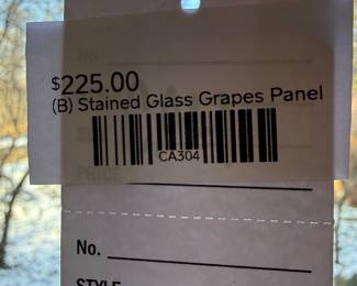 (B) Stained Glass Grapes Panel 