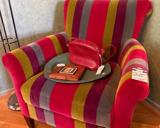 Crate & Barrel Striped Armchair 