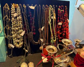 Necklaces, Candle Holders 