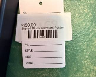 Signed Blue Travelers Poster 