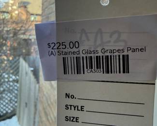 (A) Stained Glass Grapes Panel 