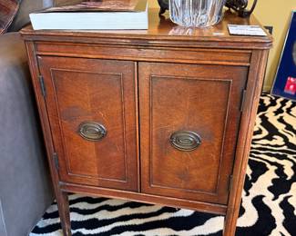 Wood Record Cabinet