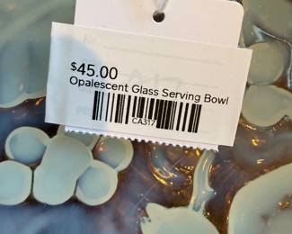 Opalescent Glass Serving Bowl 