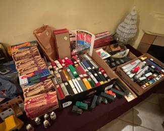 Collectible train cars, tracks, accessories