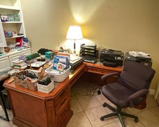 Office furniture, supplies, books