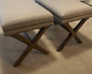  HAVE 2 - BERNHARDT  BENCHES - NAILHEAD  TRIM - MINT  