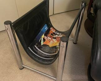 mid century chrome mag  rack   just wonderful condition for age 