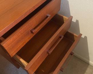 right side view of desk - 6 drawers total   and the front pf course 