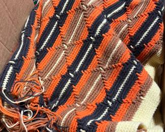 lots of afgans and quilts