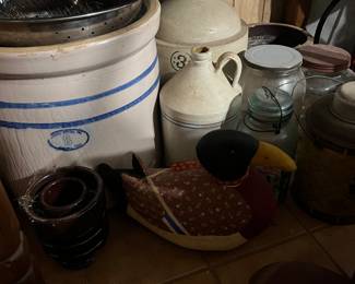 jars and asst pottery