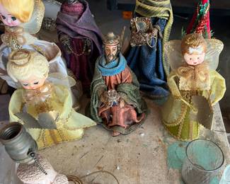 Christmas items/poodle lamps