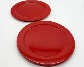 104 WaechtersbachFreestyleCherryRedCeramicSaladPlate
