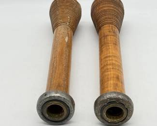 86 AntiqueWoodenTextileMillBobbinsSpools