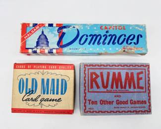 46 VintageDominoesOldMaidRummeGames