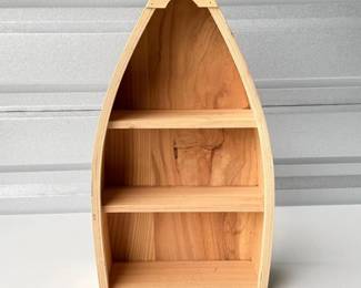 153 BoatShapedWoodenShelf