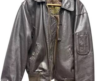 B15 Leather Air Force Military Jacket Size Boys XL