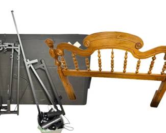 Adjustable Bed Base And Wood Headboard