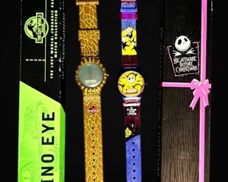 Jurassic Park And The Nightmare Before Christmas Novelty Watches