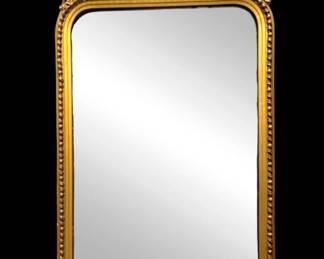 Ornate Gold Toned Rectangular Mirror