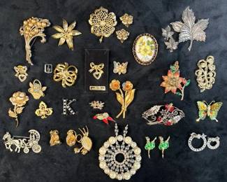 Floral And More Brooches with Matching Earrings