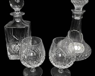 Edinburgh Crystal Made In Italy Decanter With Glasses Glass Wine Decanter
