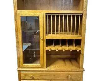 Two Piece Narrow China Cabinet