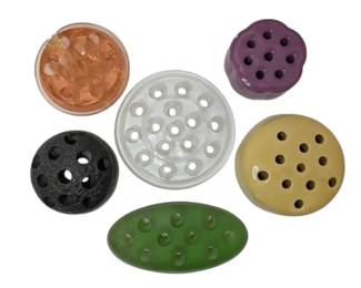 Colorful Glass Ceramic Flower Frogs