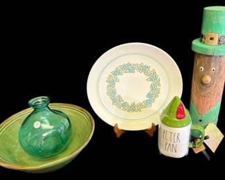 Rae Dunn Disney Peter Pan Mug, Hand Made Vase, More Green Decor