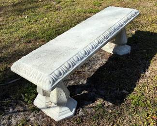 Stone garden bench (qty 2)