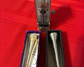 Trumpet mouthpieces and mini metronome 