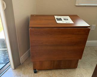 Folding table for crafts, extra dining or displays. So versatile and easy to stow away.  