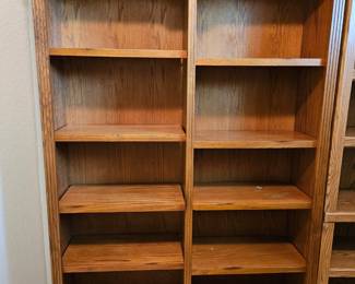 Heavy oak book shelf. High quality. In shed outback to see it. 