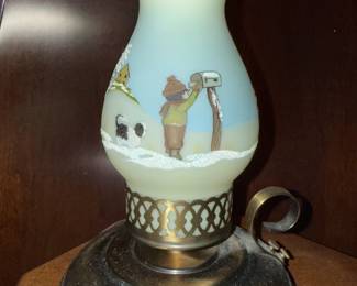 Fenton Custard Uranium  Hand Painted and Signed by Kay Hall 