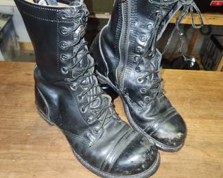 Vintage Leather Motorcycle Boots