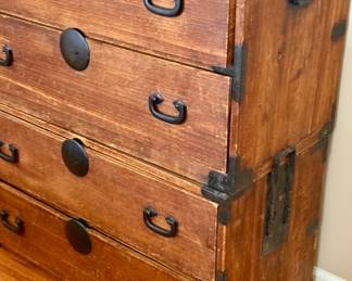 Antique Japanese Kasane Isho Kimono Tansu