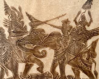 Antique temple rubbing