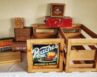 Ecclectic Group Of Boxes Crates