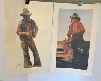 Two Prints by Gordon Snidow, Coors Cowboy Series