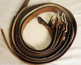 Mystery Lot of Mens Leather Belts Various Sizes