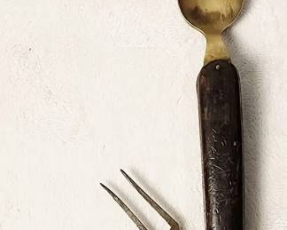 Civil War Era Military Army Union Mess Pocket Set Spoon, Fork  Knife