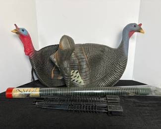 Turkey Decoys a Power Bugle 