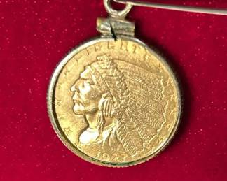  005 Collectible 1927 Us Liberty 2 1 2 Dollar Gold Coin Pendant 