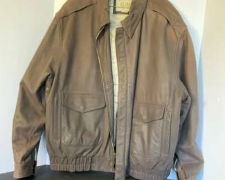 VTG GIII Global Identity Brown Leather Jacket 2XX