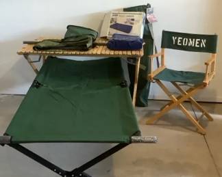 Camping Collapsible Table, Cot, More