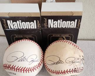 2 Unauthenticated Signed By Pete Rose Baseballs