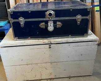 Metal Trunk And Wooden Trunk 