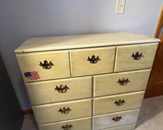 Nine Drawer Wooden Dresser