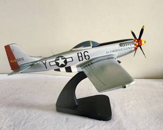 P51 Mustang Yeager Glamorous Glen III Wooden Desktop Model