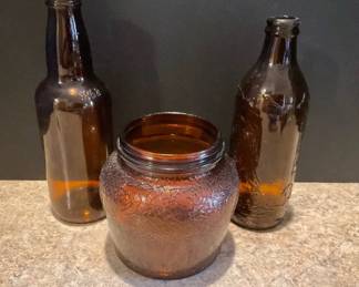 Misc. Brown Bottles Jar